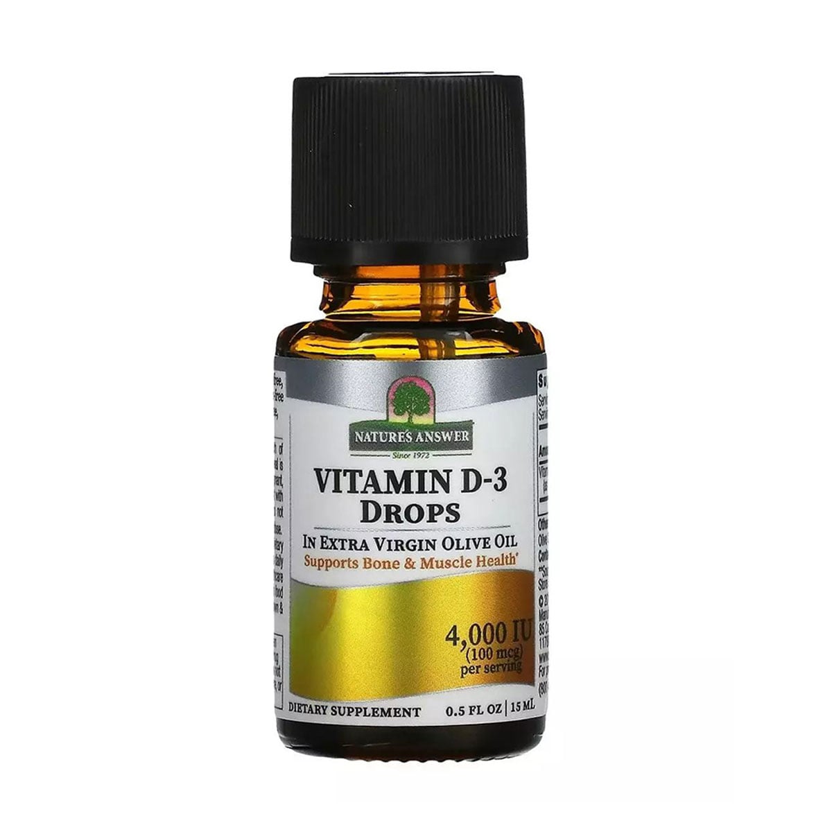 Вітамін D3 Nature's Answer Vitamin D-3 Drops в рідині, 4000 МО, 15 мл